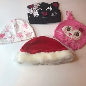 Set of Four Cute Baby Kids Hats NWOT Infant up to 18 mo